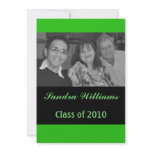 Green Graduation invitations