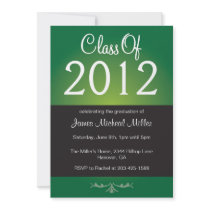 Green Graduation Party Invitation