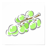 Green Grapes Bunch Poster