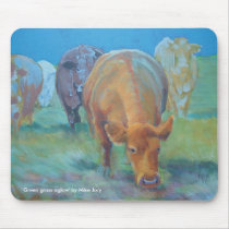 Green grass aglow mousepads by mike_jory Green grass aglow mousepads