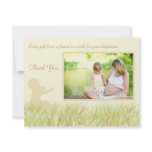 Green grass baby shower thank you card personalized invitations