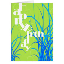 Green Grass Birthday Card