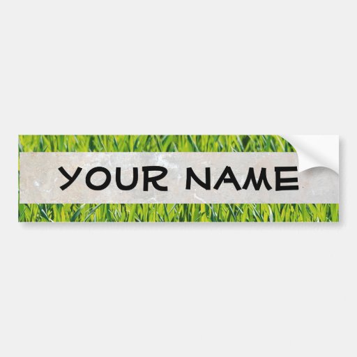 green grass bumper sticker Zazzle