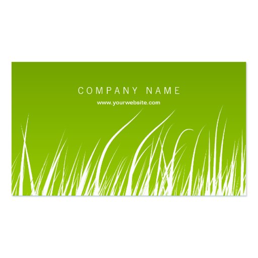 Green Grass business card (back side)