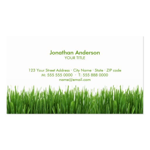 Green Grass business card