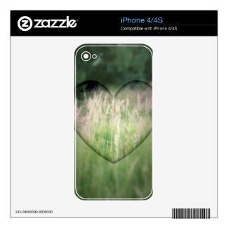 Green Grass Heart Decal For The Iphone 4s