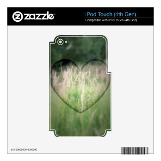 Green Grass Heart Ipod Touch 4g Skins