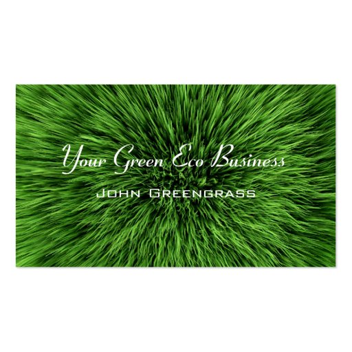Green Grass Lawn Business Card (front side)