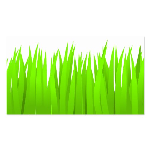 Green Grass, Lawn Mowing Service Business Card (back side)