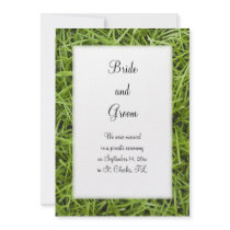 Green Grass Marriage Announcement invitations by loraseverson Green Grass Marriage Announcement invitations