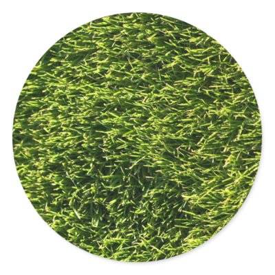 Green Grass Round Sticker