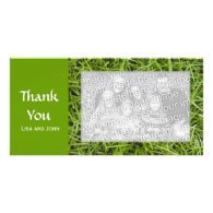 Green Grass Thank You Photo Card