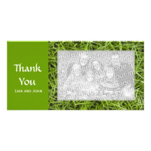 Green Grass Thank You Photo Card