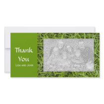 Green Grass Thank You photo cards