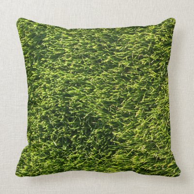 Green Grass Throw Pillows