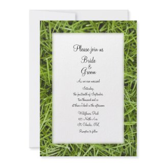 Green Grass Wedding Invitation invitation