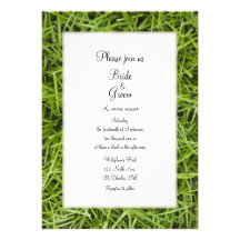 Green Grass Wedding Invitation