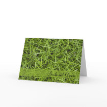 Green Grass Wedding Invitation Card
