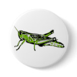 Green Grasshopper Retro Graphic Buttons
