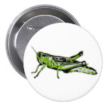 Green Grasshopper Retro Graphic Buttons