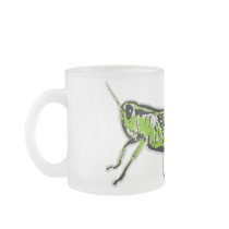Green Grasshopper Retro Graphic Mug