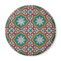 Green Gray Maroon Spanish Tile magnets by JuJuGarden Green Gray Maroon Spanish Tile magnets