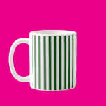 Green Gray Stripes Mug