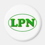 green green LPN Fridge Magnet