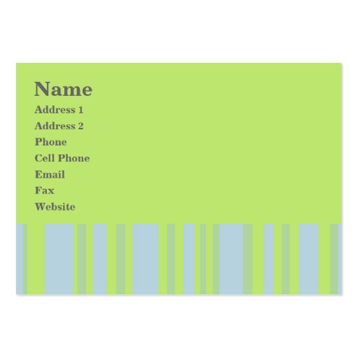 green grey yellow stripes business card template (front side)