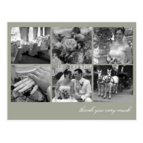 Green grid collage 6 photos memories thank you postcards