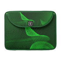 Green Grid Wave Macbook Pro Sleeve rickshaw flap sleeves
