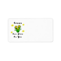 Green Grows On You Personalized Address Label