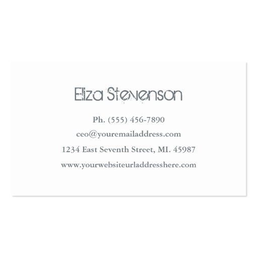 Green Grunge Chevron Consultant Business Card (back side)