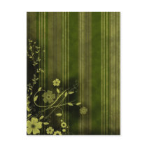 Green Grunge - Floral Design postcards
