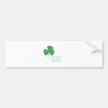 Green Guitar Pick Shamrock Bumper Sticker