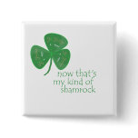 Green Guitar Pick Shamrock buttons