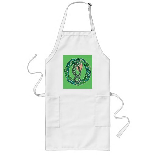 Green Haired Celtic Head Aprons