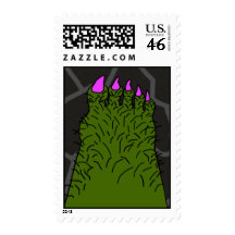 Green Hairy Monster Foot Postage