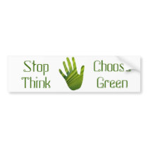 Green Hand Cut Out bumper stickers