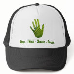 Green Hand Cut Out hats