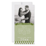 Green Happy Holiday Personalized Photo Card