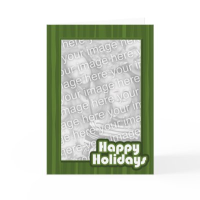 Green Happy Holidays Template Greeting Cards by christmascards