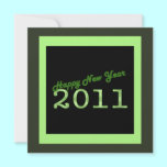green happy new year 2011 invitations