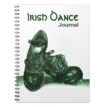 Green Hardshoes Irish Dance Journal Notebook notebooks