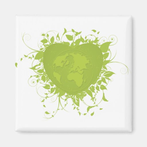 Green Heart and Earth Magnets