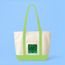 Green Heart bff bags