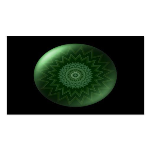 Green  Heart Chakra Business Card (front side)