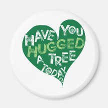 Green Heart (Hug a Tree) Fridge Magnets