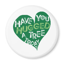 Green Heart (Hug a Tree) Fridge Magnets