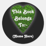 Green Heart. Patterned Heart Design. Sticker